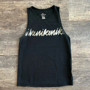 NIKE 'The Nike Tee' Athletic Cut Dri-Fit Black Tank Top XS